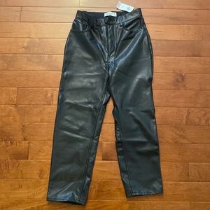 Abercrombie black leather pants (New with tags!)